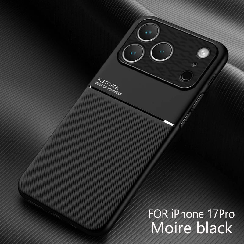 For Magsafe Leather Matte Magnetic Case For iPhone 17 Air 16 15 14 13 12 11 Pro Max Plus Wireless Charging Shockproof Back Cover