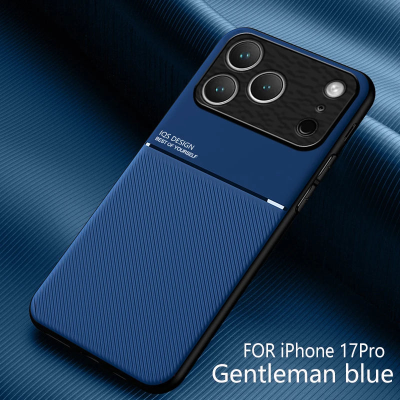 For Magsafe Leather Matte Magnetic Case For iPhone 17 Air 16 15 14 13 12 11 Pro Max Plus Wireless Charging Shockproof Back Cover