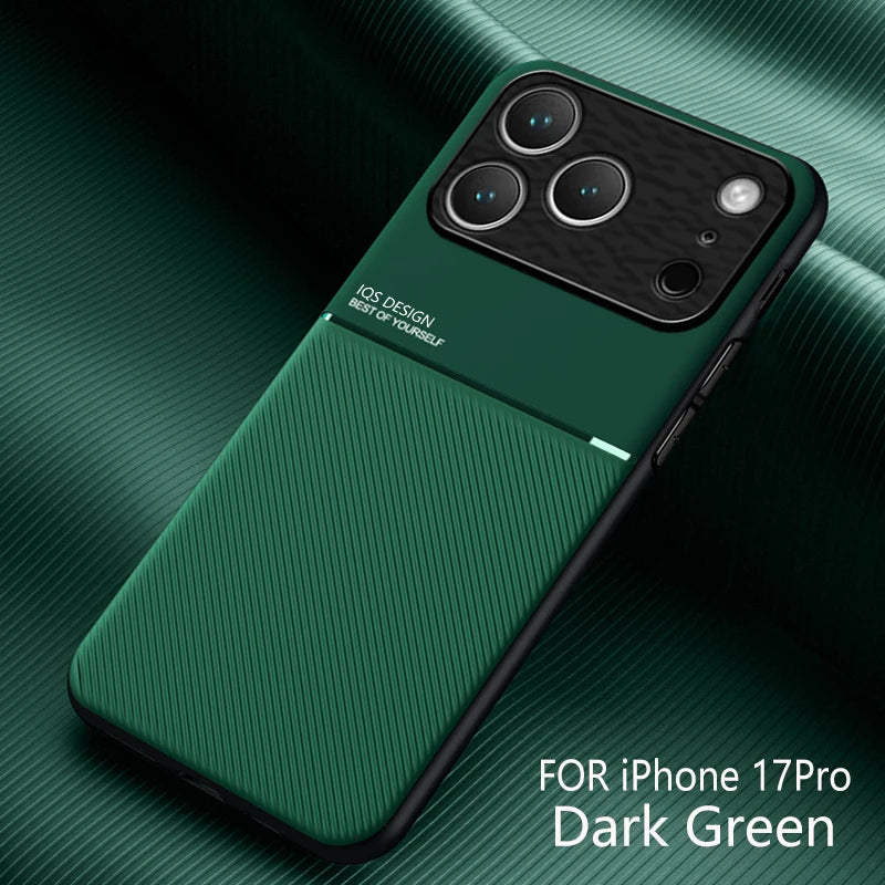 For Magsafe Leather Matte Magnetic Case For iPhone 17 Air 16 15 14 13 12 11 Pro Max Plus Wireless Charging Shockproof Back Cover